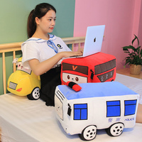 2023 nouveau gros enfants cadeau réaliste Bus pelle camion personnalisé jouets en peluche voiture en peluche jouet