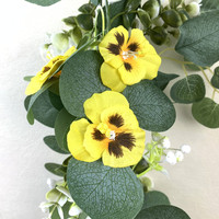 KEMIN Aksesoris Rambut Jepit Bunga Pansy Kuning Buatan Tangan, Cetak Sutra, Bunga Alami, Pasokan Langsung Pabrik, untuk Pernikahan