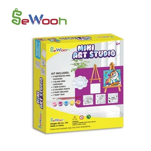 ชุดวาดภาพและระบายสีมินิยูนิคอร์น DIY สำหรับเด็กชายและเด็กหญิง SeWooh พร้อมกระดานวาดภาพบนผ้าใบพิมพ์ลายสำหรับการศึกษา - Product Image 6