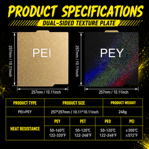 Plaque de construction double face en acier à ressort enduit de poudre <span class=keywords><strong>PEY</strong></span> PET PEO PEI en bambou 257*257mm pour imprimante 3D Lab X1 – Pièces neuves - Product Image 2