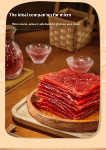 Hongxiangji เนื้อหมูแบบพิเศษดั้งเดิมเนื้ออบไขมันต่ำเนื้อแห้งกึ่งนุ่มหวานพร้อมรับประทาน<span class=keywords><strong>ขนม</strong></span>ขบเคี้ยว172g ดูทีวี - Product Image 6