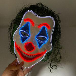 Máscara de Animal Luminosa de Neón para Halloween, Máscara de Superhéroe LED, Máscara de Media Cara Brillante para Fiesta de Disfraces - Product Image 3