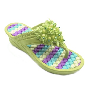 Fiore elegante massaggio di alta della piattaforma pistoni di vibrazione delle donne di cadute di spiaggia antiscivolo a piedi <span class=keywords><strong>pantofole</strong></span> e sandali per le donne della signora - Product Image 6
