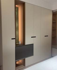 Modern Simple Design Wooden 4Door <b>Dressing</b> <b>Table</b> Design Bedroom Closet <b>Storage</b> Wood Wardrobe Room Cabinet - Product Image 1