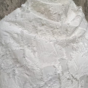 Tissu Jacquard Semi-transparent à Bords Frangés en Nylon/Coton/Polyester Teint en Fil pour Vêtements de Créateurs - Product Image 5