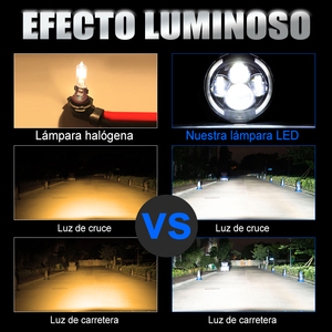 Phare LED 12V 7 pouces avec halo DRL et clignotant ambre pour Jeep Wrangler et voitures classiques (style œil <span class=keywords><strong>d</strong></span>'<span class=keywords><strong>ange</strong></span>) - Product Image 4