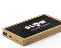 Bambou Bois 5000/8000mAh Mini Batterie USB Écologique Haute Capacité Chargeur Portable Rosh Power Bank avec Type-C 5W LED Affichage