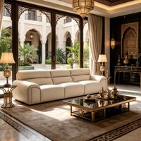 Canapé d'angle électrique 3 places en cuir véritable de luxe, moderne, OEM, pour hôtel, appartement, villa, maison