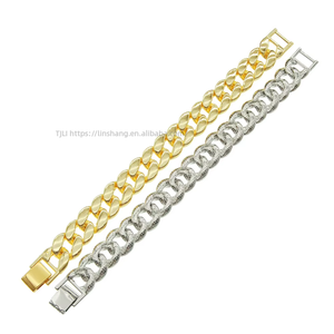 Hip Hop Cool Glossy <b>Cuban</b> <b>Chain</b> Bracelet Hipster Nightclub Decoration Bracelet Tanjing - Product Image 5