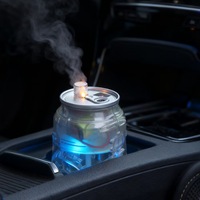 Diffuseur de parfum automatique intelligent pour voiture, avec lumière nocturne colorée et effet flamme, vente en gros disponible.
