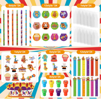 Carnaval Verjaardagsfeestje Circus Mini-notitieboekjes Potloden Gummen Linialen Stempels Stickers Klaslokaal Prijs Speelgoed Cadeau Goodie Bag Favoriet