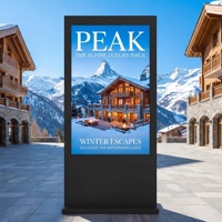 Señalización Digital para Exteriores, Quiosco con Pantalla Táctil IP65, 2500 Nits, Legible Bajo la Luz Solar, IA Digital, Refrigeración Inteligente, Publicidad DOOH