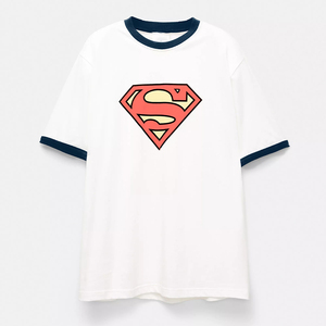 Super Cool <span class=keywords><strong>Superman</strong></span> Logo camiseta elegante contraste Trim diseño cómodo para el uso diario y ocasiones Casuales - Product Image 1