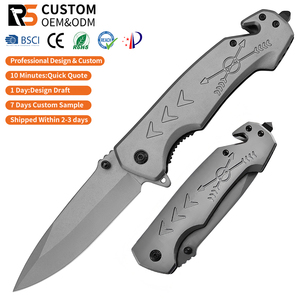 Couteau pliant tactique de poche pour le camping en plein air, lame en acier inoxydable OEM, avec clip de poche pour briser le verre - Product Image 1