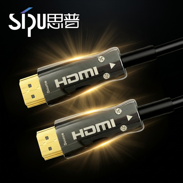SIPU 2026 HDTV Optical Fiber Cable 4K 8K AOC Active Optical Cable Gold Plated 10M 15M 20M 100M Network Cable