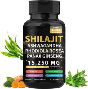 Suplemen Herbal OEM Label pribadi murni alami Shilajit kapsul rambut lumut laut kapsul Shilajit - Product Image 1