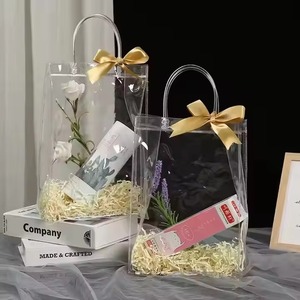 Portable Clear PVC Shopping Tote <b>Bag</b> <b>Waterproof</b> Transparent Packaging Gift Carry <b>Bag</b> Custom Printed - Product Image 4