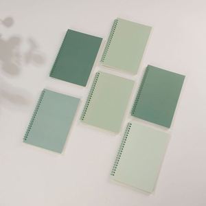 <b>A5</b> Green Tone Spiral Notebook Set, Paper Cover <b>Notepad</b> for Daily Writing & Planner - Product Image 2