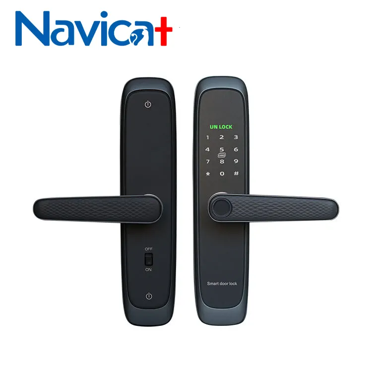 Navicat Handle Pintu Sidik Jari Sidik Jari, Kata Sandi Biometrik Cerdas Tuya TTlock Wifi Kunci Pintu Pintar