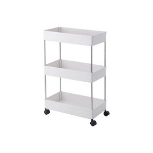 Bedroom Trolley Practical Rolling Plastic Storage Rack Accessories Storage Detachable Rack