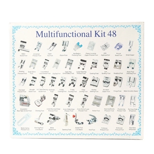 YUKK # Juego de 48 <span class=keywords><strong>Prensatelas</strong></span> de Acero para Máquina de Coser Doméstica, Kit de Bordado, Puntada Invisible y Zurcido, Compatible con Brother y <span class=keywords><strong>Janome</strong></span> - Product Image 1