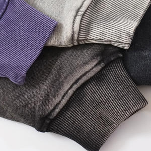 Regular Thick Heavyweight Cotton 400gsm Square Logo <b>Vintage</b> Washed Hoodie Streetwear Unisex - Product Image 4