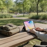 Casing Keyboard Mekanik Magnetik dengan Touchpad RGB untuk iPad Mini 6/7, Penutup Keyboard Nirkabel BT
