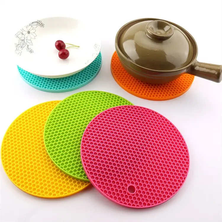 Logo Đồ Uống Đế Lót Ly Không Trượt Nồi Chủ Bảng Placemat Phụ Kiện Nhà Bếp Vòng Chịu Nhiệt Silicone Mat