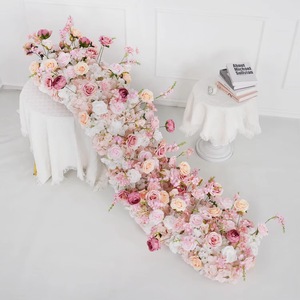 Wholesale Custom Artificial Flower Runner Wedding Corridor <b>Decor</b> <b>Table</b> Runner Wedding Floral Supplies - Product Image 1