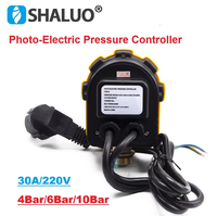 Interrupteur de contrôle de pression automatique pour pompe à eau 4Bar 6Bar 10Bar 1/4NPT, contrôle de pression réglable avec câble et prise EU