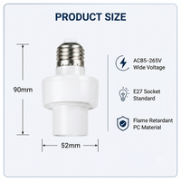 Douille de lampe LED E27 intelligente à capteur, économie d'énergie, activation vocale, support de lampe en plastique à vis, allumage/extinction automatique, blanc, garantie de 2 ans