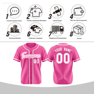 Chemise de baseball unisexe classique pour adultes avec logo brodé personnalisable, respirante, grande taille, 100% polyester - Product Image 6