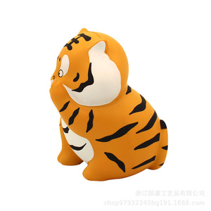ของเล่นนุ่มรูปเสือการ์ตูนน่ารัก บรรเทาความเครียด ของขวัญส่งเสริมการขาย PVC ของตกแต่ง - Product Image 2