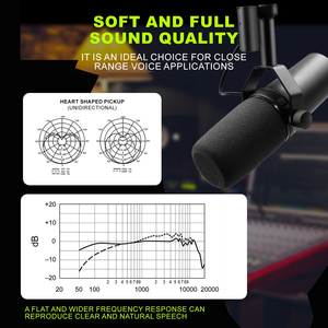 Micro thu âm condenser cardioid chuyên nghiệp cho podcast, thu âm giọng hát, có dây, dùng cho phòng thu, micro USB động SM7B - Product Image 3