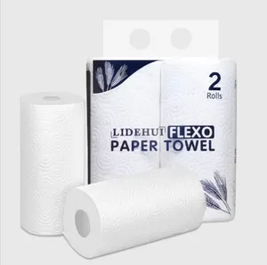 Kitchen Paper Towel Roll Soft Bamboo Bulk Factory Price 2 Ply Case OEM GSM Layer Style Packing Pulp Color Feature Eco Material