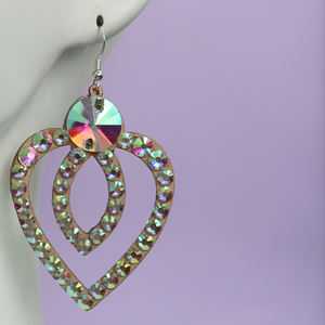 Модные Двухсторонние серьги-подвески со стразами, ультралегкие свисающие серьги для женской вечеринки, украшения для танца живота - Product Image 4