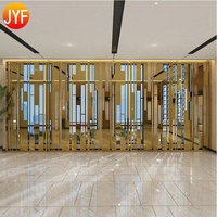 ANY709 métal 304 écran cloison décorative or miroir poli acier inoxydable diviseur de pièce pour les projets de décoration
