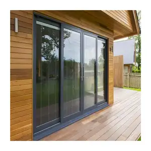 Австралийские стандартные алюминиевые французские двери, наружные раздвижные стеклянные двери