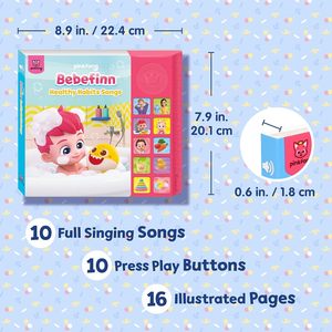 Regalo de Cumpleaños Perfecto, Libro de <span class=keywords><strong>Sonidos</strong></span> Bebefinn <span class=keywords><strong>con</strong></span> Canciones de Hábitos Saludables, Libro de <span class=keywords><strong>Sonidos</strong></span> Educativo <span class=keywords><strong>con</strong></span> Canciones Infantiles y <span class=keywords><strong>Sonidos</strong></span> Musicales para Niños - Product Image 2