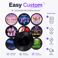 Настраиваемые NFC-магниты на холодильник в виде виниловых пластинок K-POP: ретро, ностальгические, креативные, музыкальные, декоративные магнитные наклейки