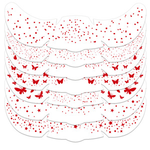 Rose Red Glitter Pecas Cara Tatuaje Mariposa Corazón Diseño Transferencia <span class=keywords><strong>de</strong></span> agua Parche instantáneo Pegatinas Sparkle Face Maquillaje Papel - Product Image 2
