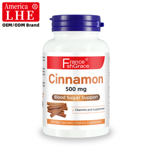 ผู้ผลิตอาหารเสริมอบเชยแบบฉลากส่วนตัว ช่วยสนับสนุนการเผาผลาญที่ดีต่อสุขภาพ แคปซูลอบเชยสำหรับผู้ใหญ่ 200 แคปซูล (แบบวีแกน) - Product Image 1