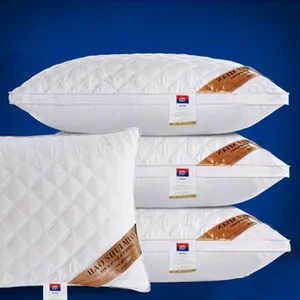 New Arrival 5-Star Hilton Hotel Microfiber Polyester Diamond Pattern Pillow Hot Sale with Custom Logo for Home Use