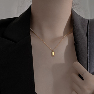 New Đơn Giản Nhỏ Vàng Nugget Kim Loại Kết Cấu Mặt Dây Chuyền Vòng Cổ Cho Phụ Nữ Thời Trang Hàng Ngày Phụ Kiện Đảng Đồ Trang Sức Quà Tặng Sinh Nhật - Product Image 6