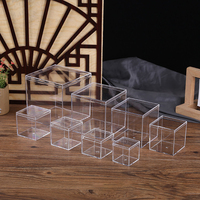 Boîte à gâteau de dessert au tiramisu en matériaux recyclés PET PVC transparent carré pour l'emballage alimentaire