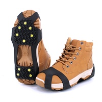 Crampons antidérapants d'hiver pour chaussures avec crampons durables et chaînes de traction pour bottes, randonnée, escalade en plein air