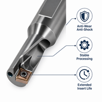 Foret multifonction indexable TCAP 3.25D avec plaquette remplaçable pour machine de fraisage CNC, outil de travail des métaux, refroidissement interne