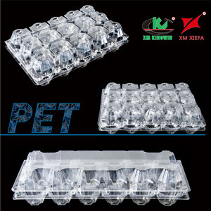 15 yumurta için 15 delik özel PET geri dönüşümlü şeffaf plastik yumurta tepsileri - Product Image 4
