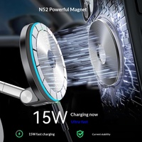 Untuk 22 Mobil, Dudukan Pengisi Daya Nirkabel Magnetik 25W, Pemasangan dengan Suction Cup di Dashboard untuk Kaca Depan dan Meja, Pabrik Kustom