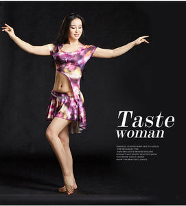 ELLE DANSES Nouveau Tie Dyed Oriental Costume De Danse Du Ventre Performance Formation Porter Top Jupe Pantalon De Sécurité pour Femmes Danseurs Du Ventre - Product Image 2